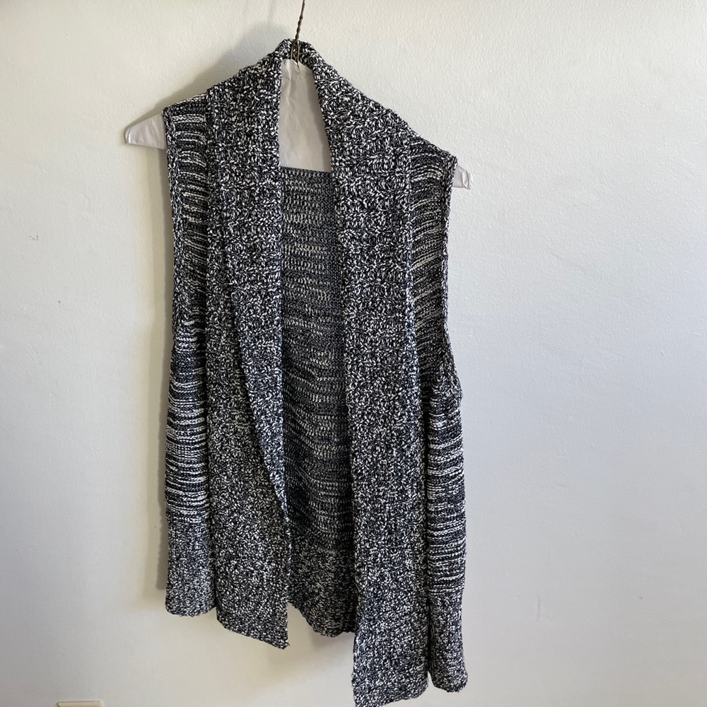Black and white vest